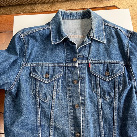Levis 70s 80s Vintage Type III Denim Trucker Jeans Jacket Mens approx XL 44 - Picture 7 of 12